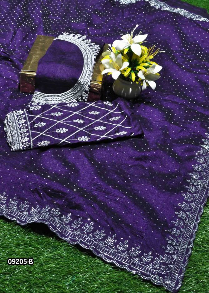 Sameera -09205-B  Violet Color Grand Look Vichithra Silk Saree CM1280934 (LR8D)