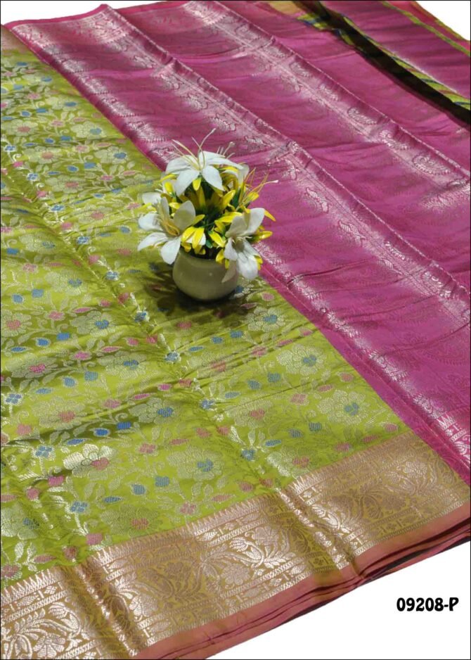 Archana - 09208 -P   TeaGreen Color Traditional Wear Cora Silk Saree CM1274212 (LR1E)