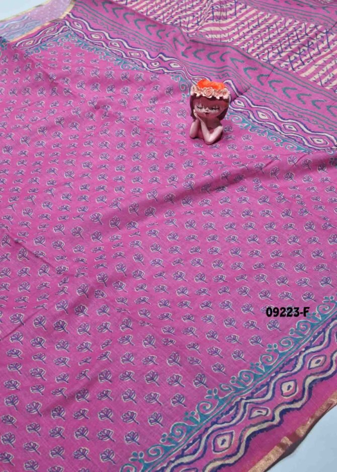 Samiksha -09223-F  FlamingoPink Color Stylish Linen Cotton Saree CM1282462 (LR5D)