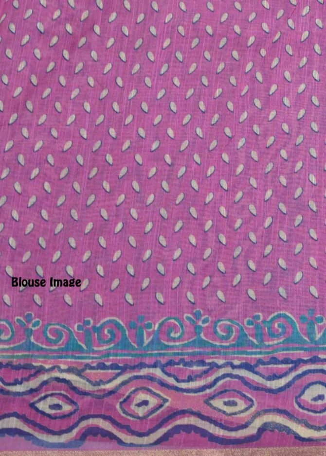 Samiksha -09223-F  FlamingoPink Color Stylish Linen Cotton Saree CM1282462 (LR5D)