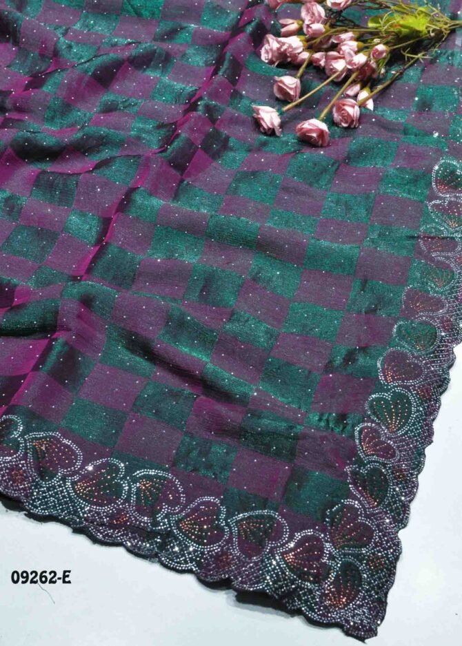 Indirani - 09262-E  PineGreen Color New Arrival Sapece Silk Saree CM1275410 [LR10D]