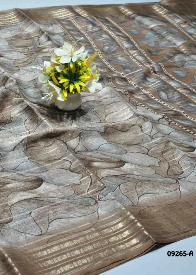 Deeksha -09265-A  Brown Color New Arrival Elagant Look Moss Chiffon Saree CM1285395 (LR7C)