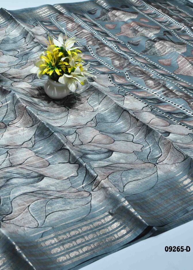 Deeksha -09265-D  Grey Color New Arrival Elagant Look Moss Chiffon Saree CM1285395 (LR7C)