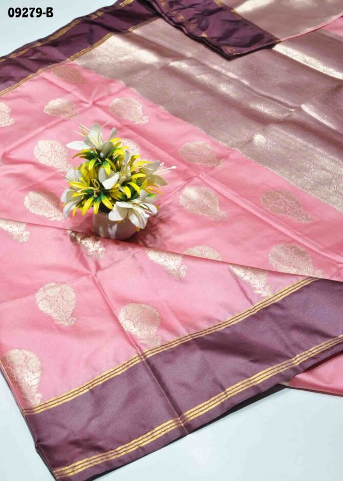 Ahalya -09279-B  QueenPink Color Traditional Look Semi Soft Silk Saree CM1273800 (LR2D)