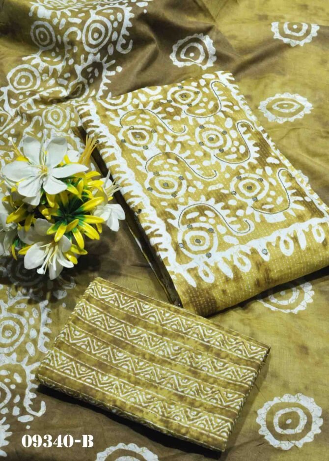 Diyasri -09340-B Sand Yellow Color Cotton Salwar Material CM1288101 (LR2B)