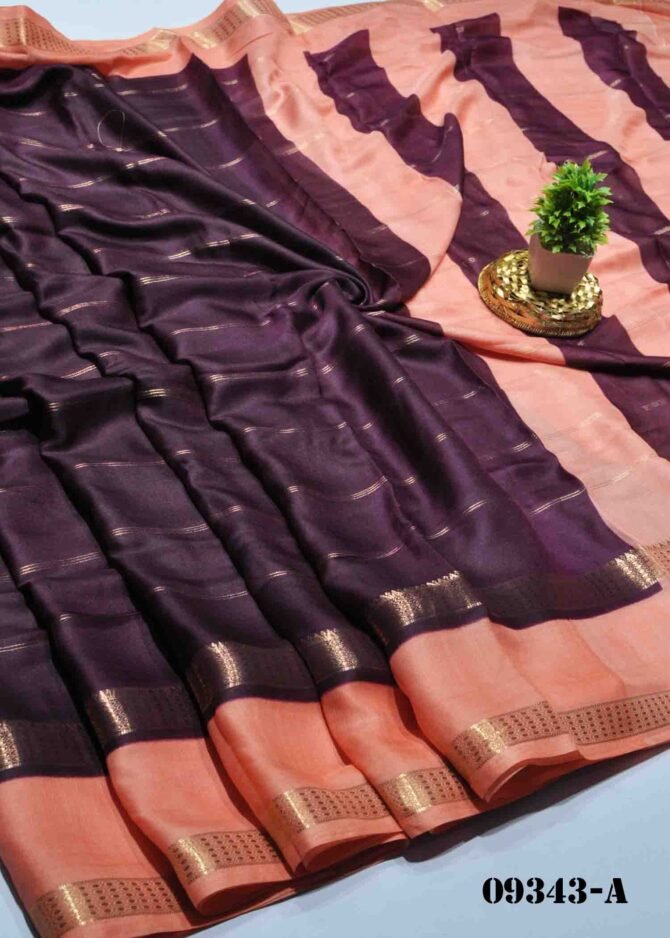 Madhavi -09343-A Deep Purple Color Simple Look Moss Chiffon Saree CM1291994 [LR7C]