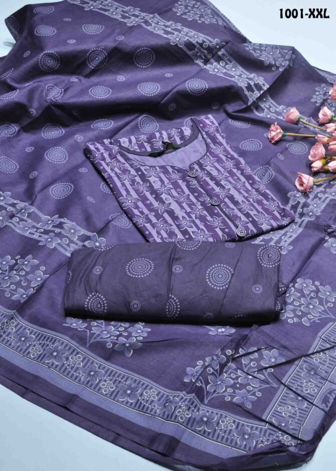 Baalar Colourful  -1001-XXL   Violet Color Readymade Pure Cotton Salwar CM1292211 (LR2B)