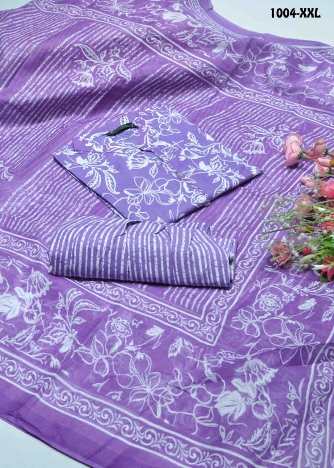 Baalar Colourful  -1004-XXL   Violet Color Readymade Pure Cotton Salwar CM1292211 (LR2B)