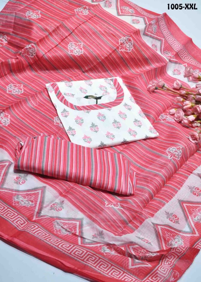 Baalar Colourful  -1005-XXL   Halfwhite Color Readymade Pure Cotton Salwar CM1292211 (LR2B)