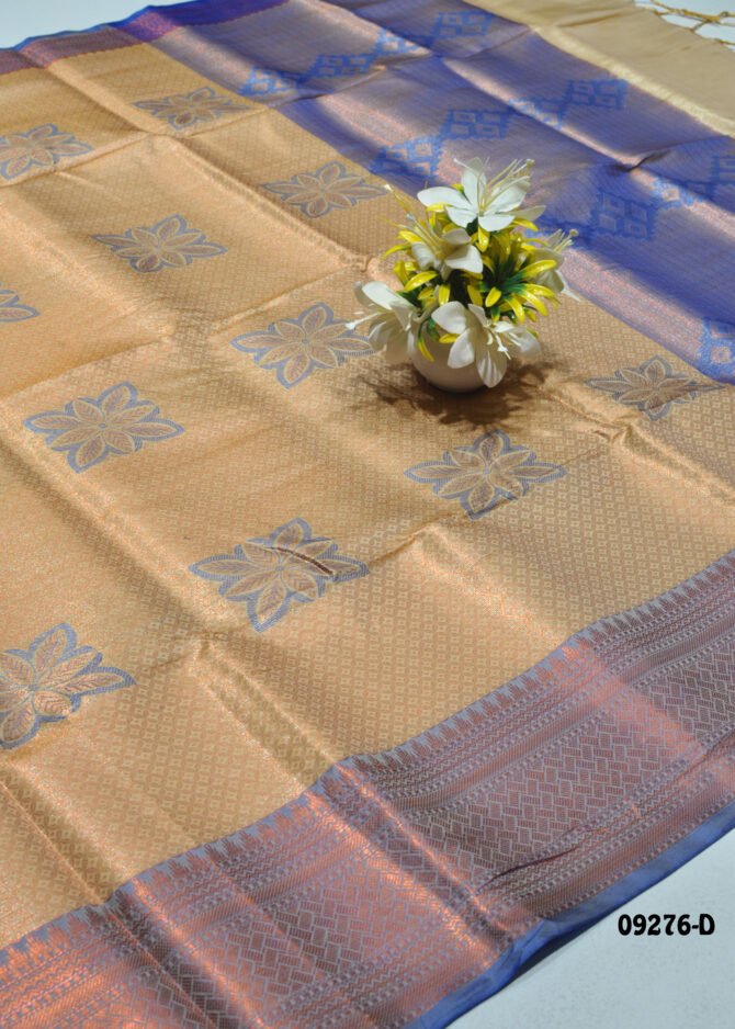 Kunthavai - 09276-D  LatteTan Color Traditional Wear Cora Silk Saree CM1273913 (LR2C)