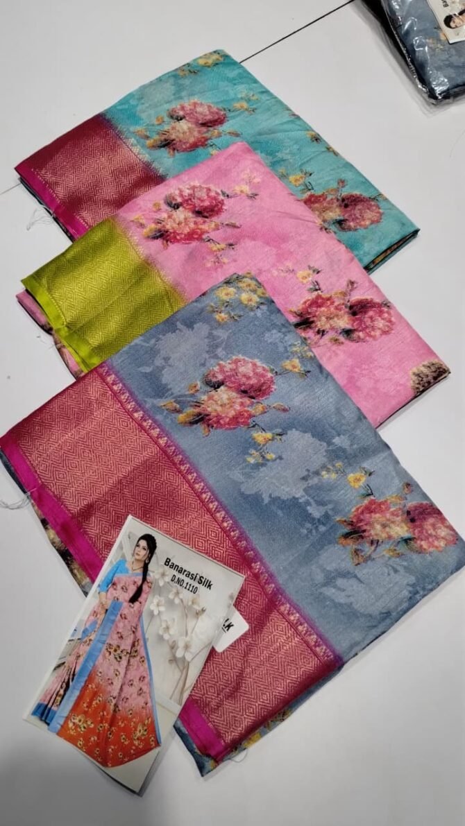 Thamil 09320-A multi color fancy cotton sarees CM1290156