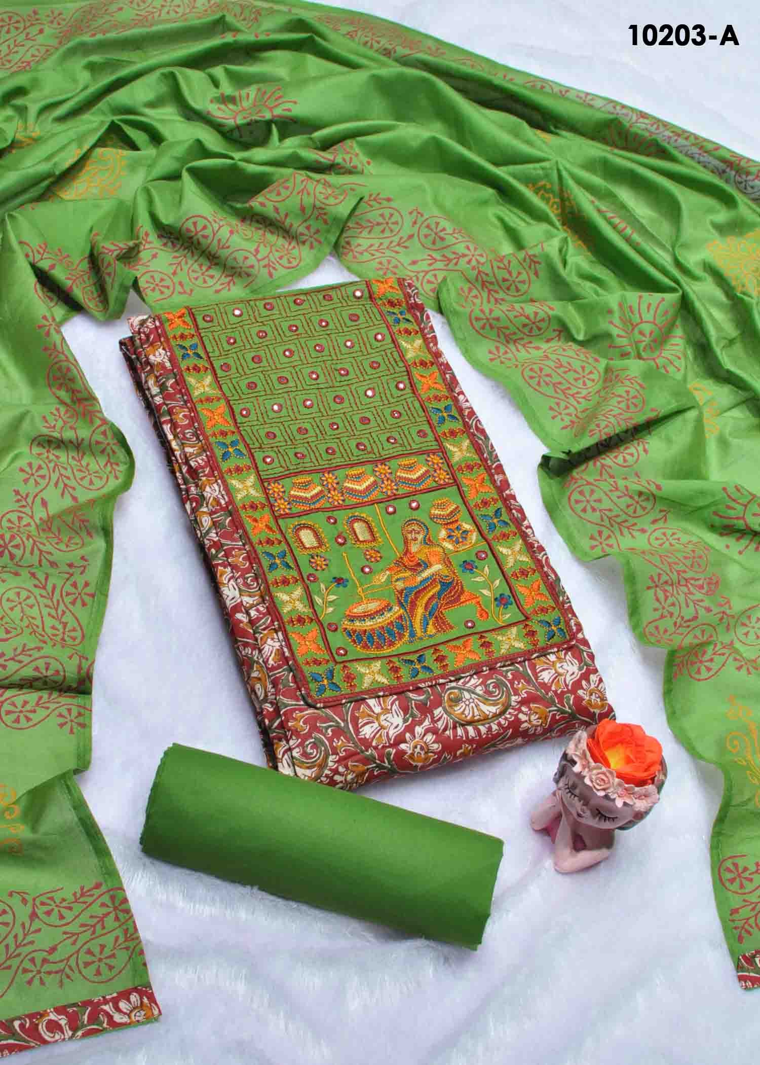 Shashini-10203-A  Maroon Color Ajrak Print Pure Cotton Salwar Material CM1303262 (LR1C)