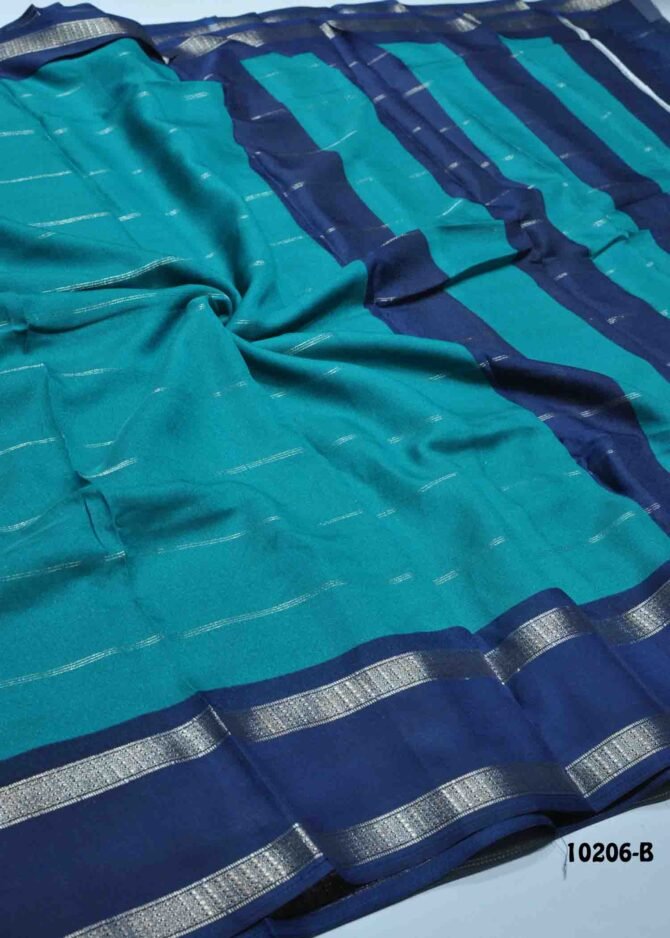Amrutha -10206-B  PineGreen Color New Arrival Elagant Look Moss Chiffon Saree CM1294399 (RR5C)