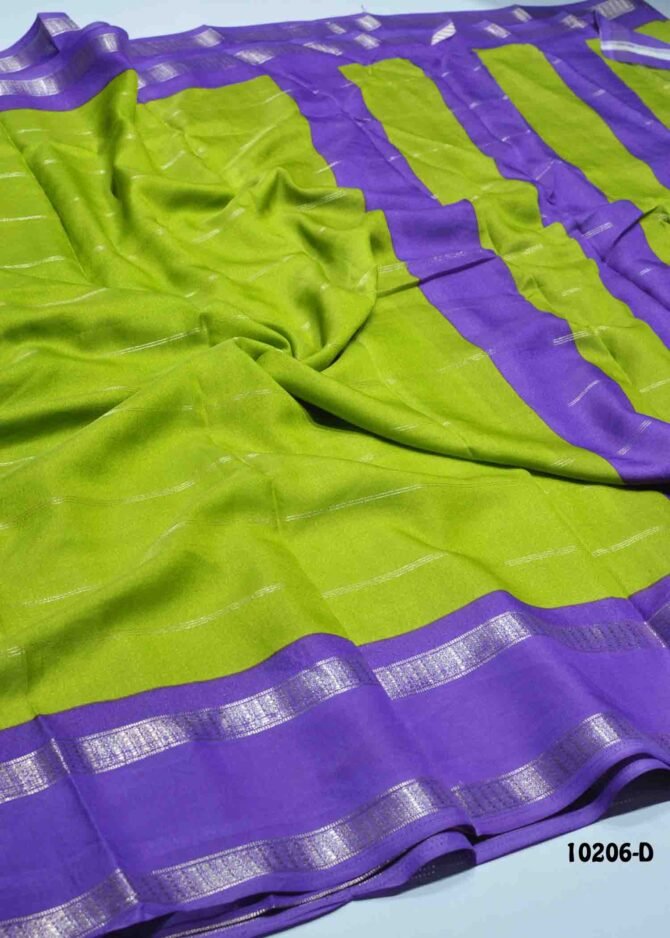 Amrutha -10206-D  FernGreen Color New Arrival Elagant Look Moss Chiffon Saree CM1294399 (RR5C)