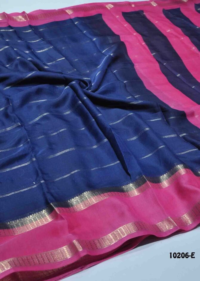 Amrutha -10206-E  NavyBlue Color New Arrival Elagant Look Moss Chiffon Saree CM1294399 (RR5C)