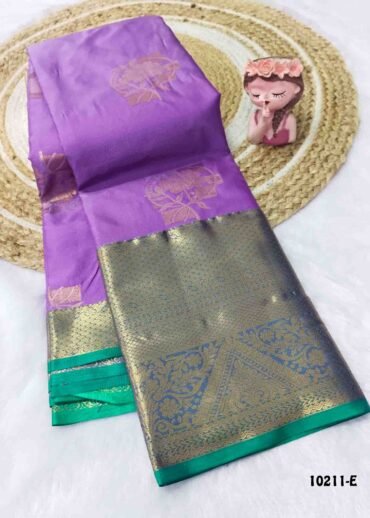 Padmavathi - 10210-E  MardigasPurple Color Traditional Wear Semi-Pattu Saree CM1295363 (RR3D)
