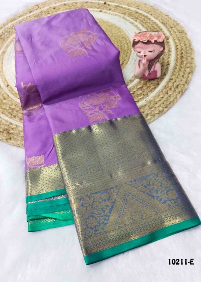 Padmavathi - 10210-E  MardigasPurple Color Traditional Wear Semi-Pattu Saree CM1295363 (RR3D)