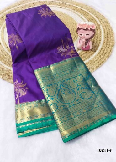 Padmavathi - 10210-F  DarkViolet Color Traditional Wear Semi-Pattu Saree CM1295363 (RR3D)