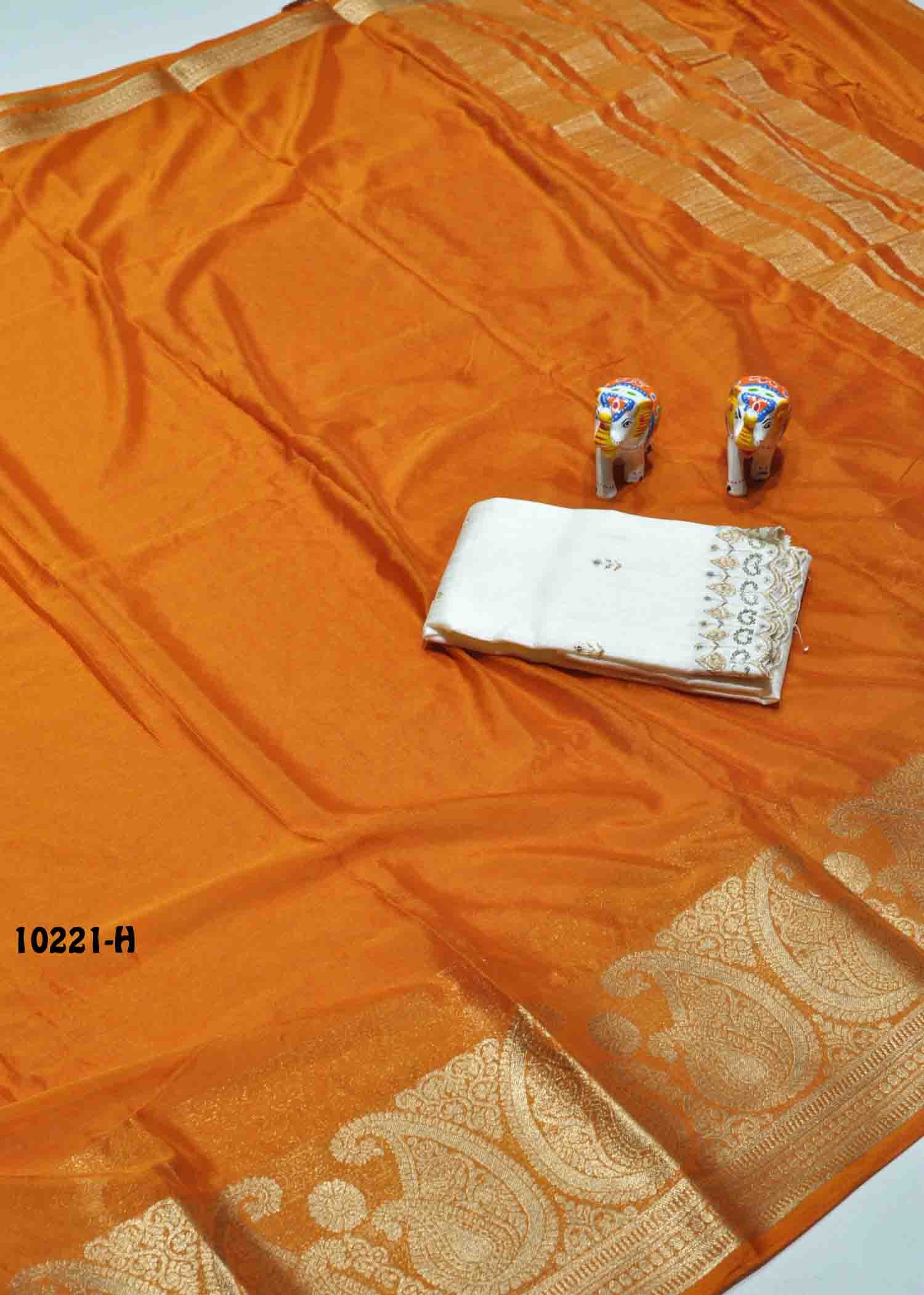 Preethi- 10221-H Mustard Color Excellent Look Crepe Silk Saree CM1308098 (LR1C)