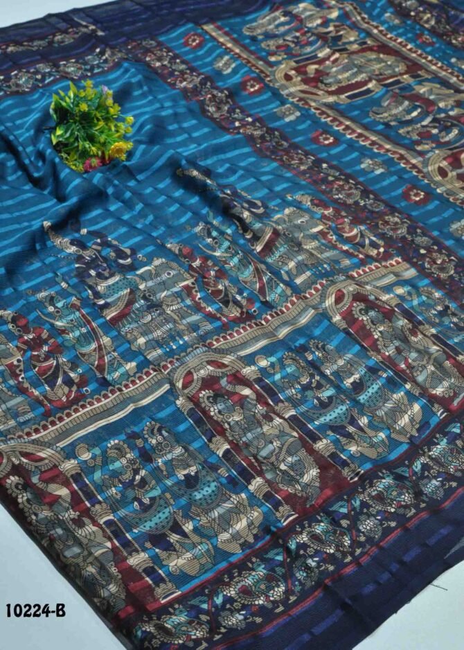 Ashwini -10224-B  Blue Color Simply Synthetic Saree CM1299442 (LR9E)
