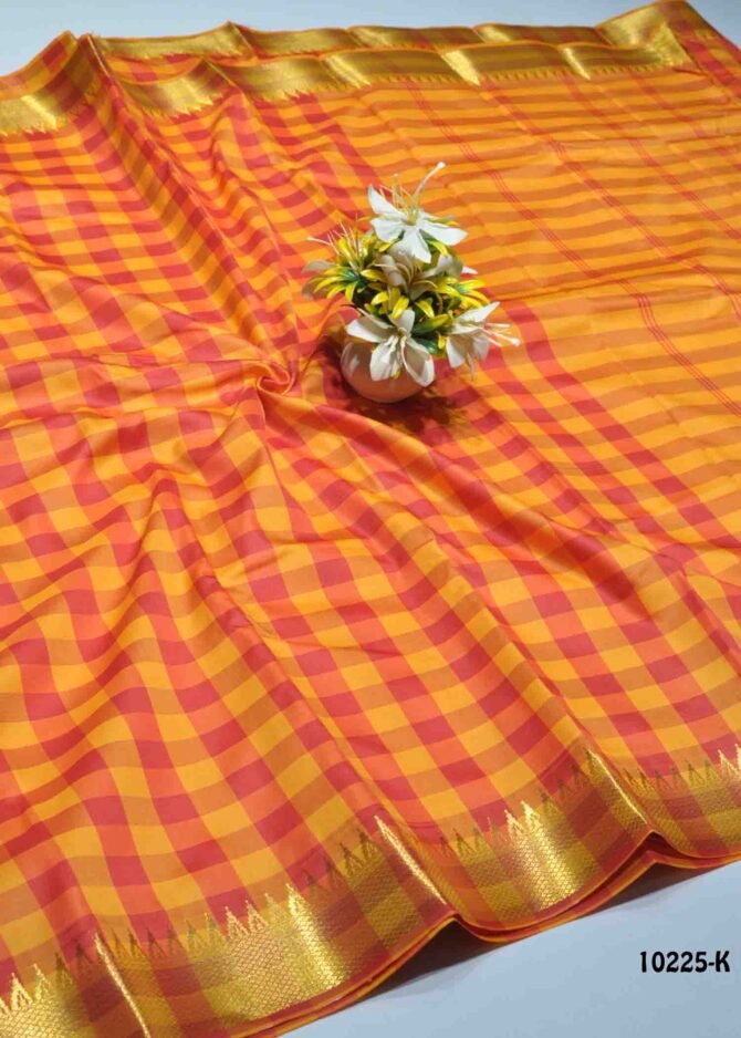 Daksha - 10225-K  Multi Color Checked Aparna Saree CM1298001 (RR1E)