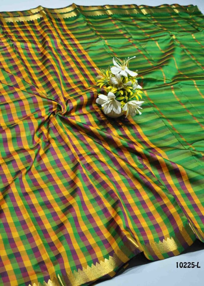 Daksha - 10225-L  Multi Color Checked Aparna Saree CM1298001 (RR1E)