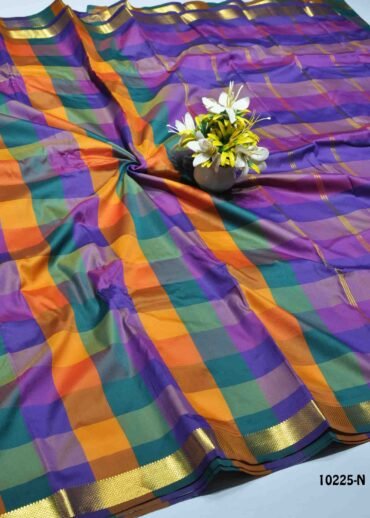 Daksha - 10225-N  Multi Color Checked Aparna Saree CM1298001 (RR1E)