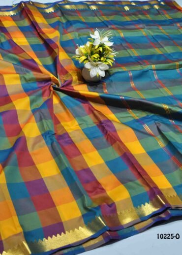 Daksha - 10225-O  Multi Color Checked Aparna Saree CM1298001 (RR1E)