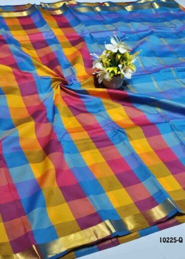 Daksha - 10225-Q  Multi Color Checked Aparna Saree CM1298001 (RR1E)