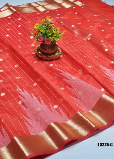Lithvika - 10226-G  BrightRed Color Traditional Wear Chanderi Silk CM1273815 (RR1E)