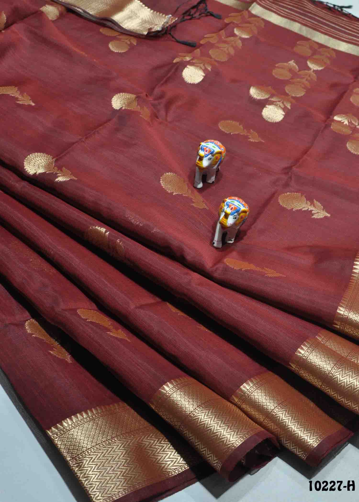 Amaravathy - 10227-H Maroon Color Traditional Wear Chanderi Silk CM1295836 (LR3D)