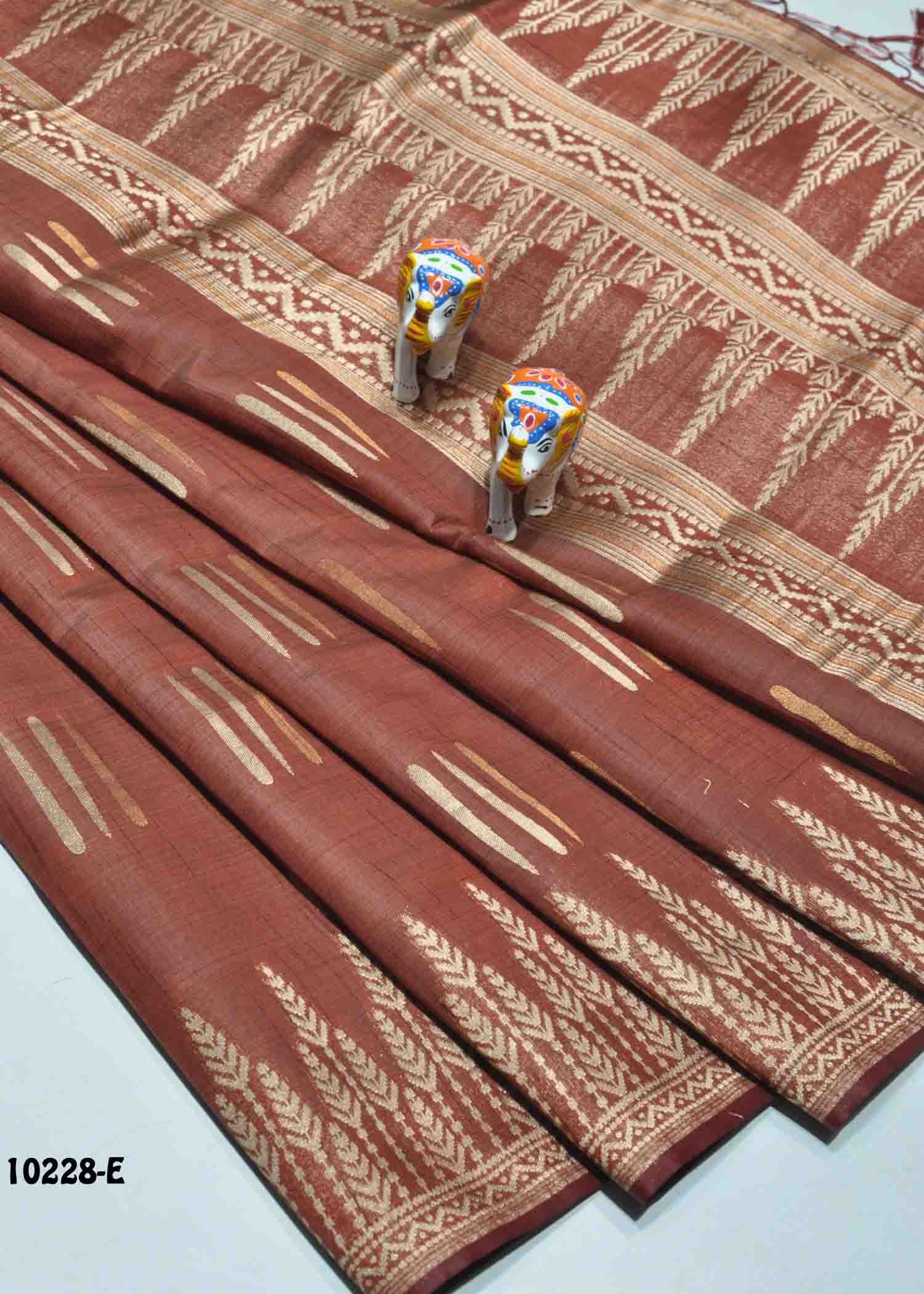 Harinika -10228-E CinnamonBrown Color Excellent Look Paani Silk Saree CM1307555 (LR3C)