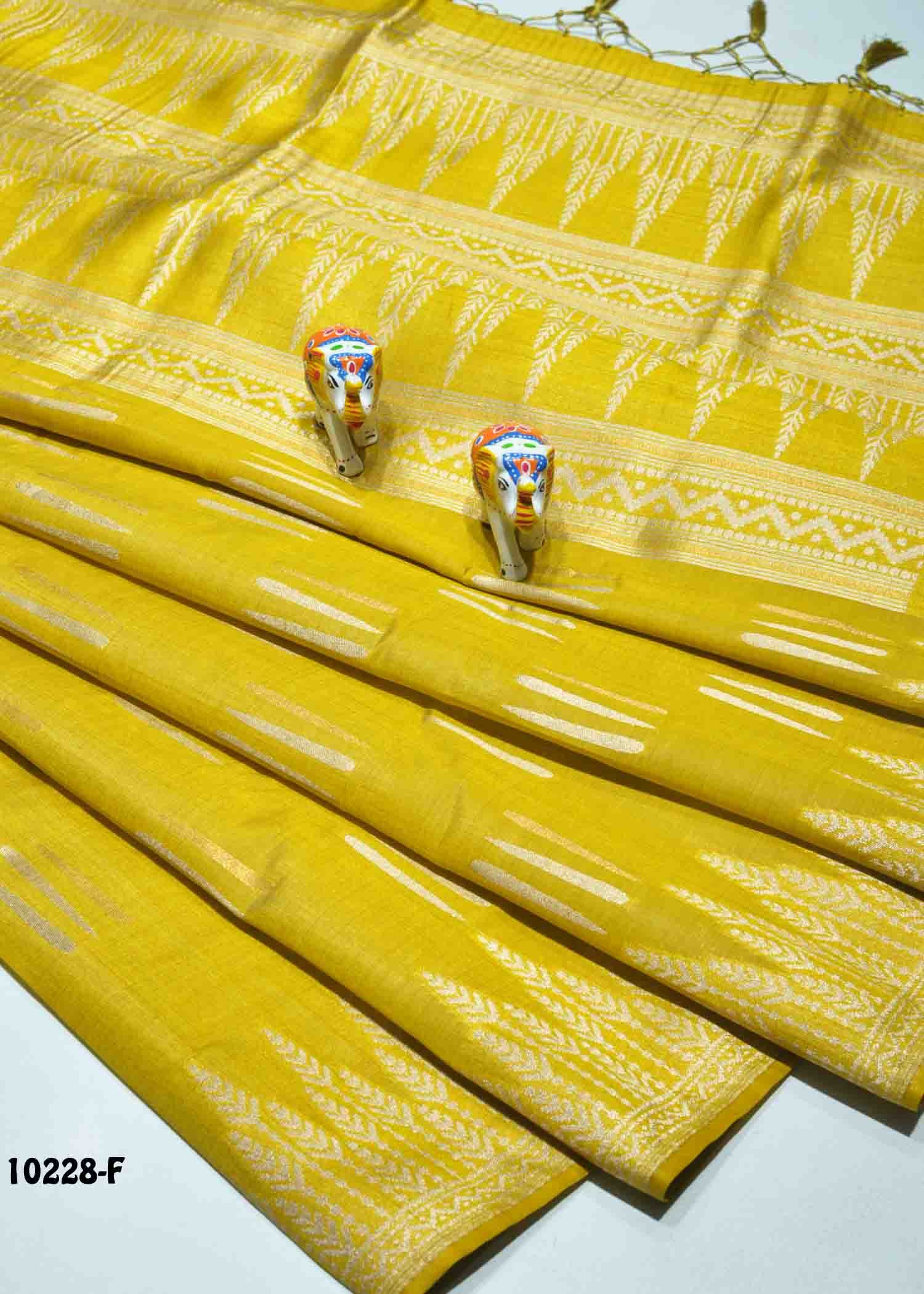 Harinika -10228-F LemonYellow Color Excellent Look Paani Silk Saree CM1307555 (LR3C)