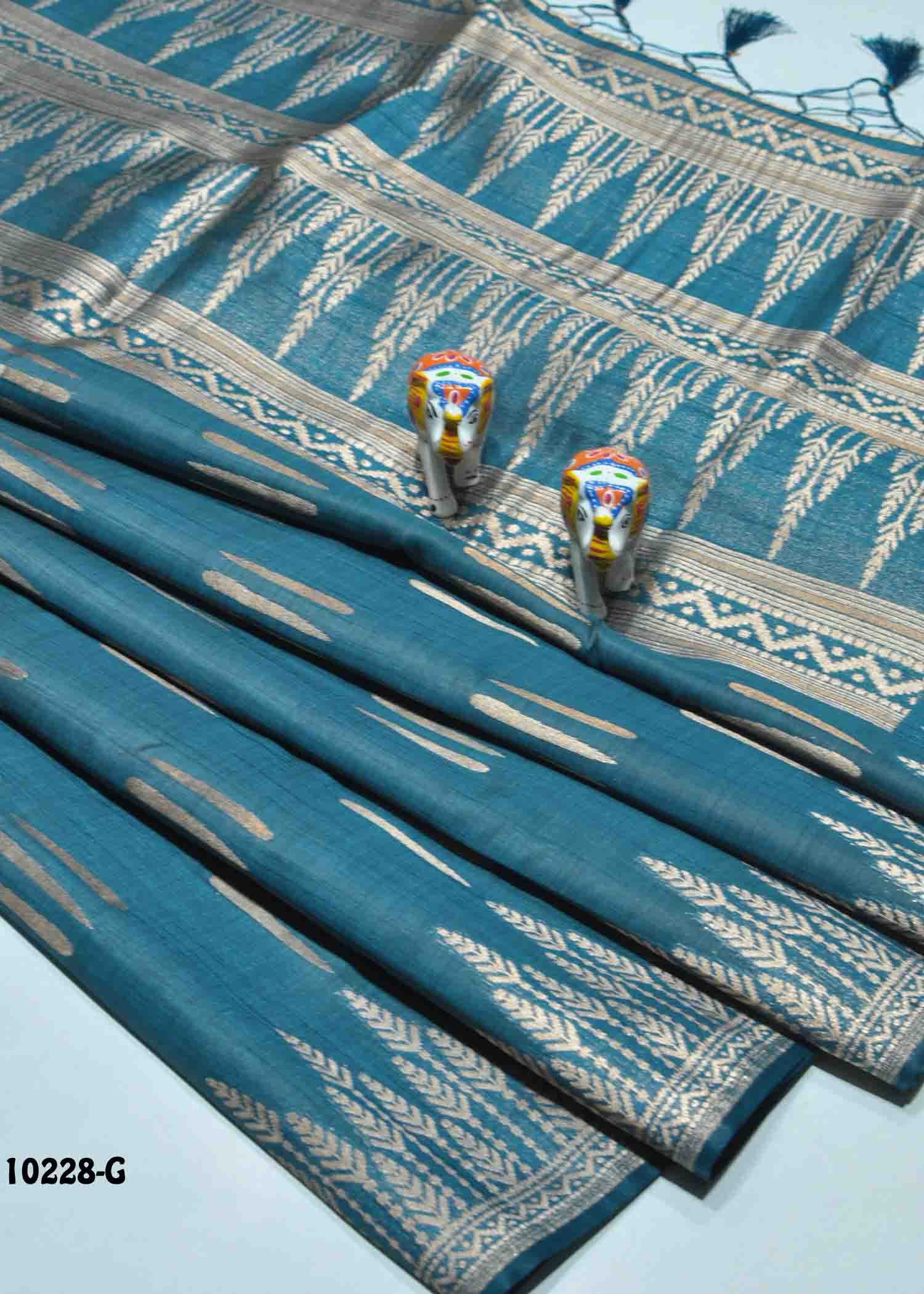 Hasini -10228-G DenimBlue Color Excellent Paani Silk Saree CM1307555 (LR2B)