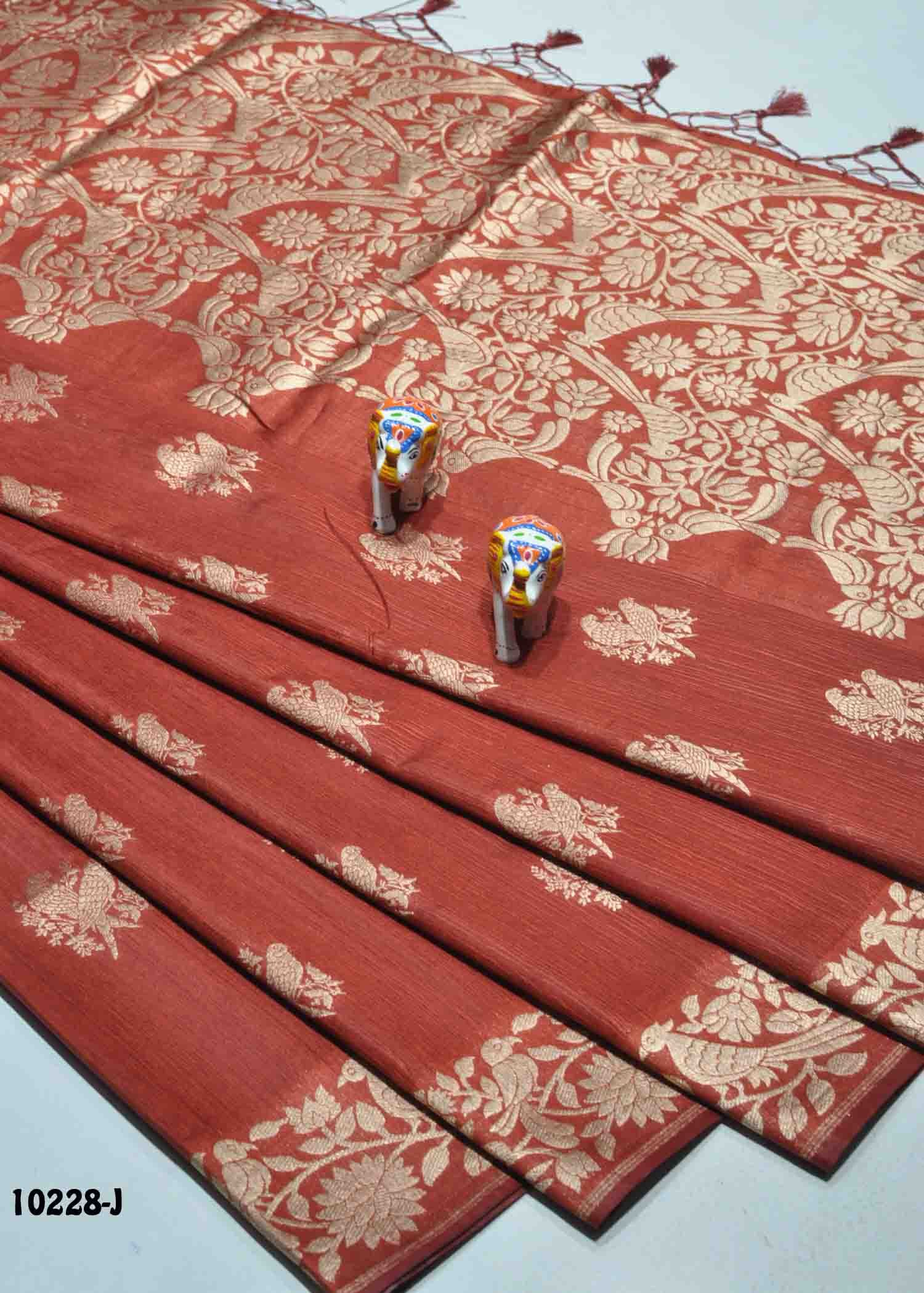 Hasini -10228-J CinnamonBrown Color Excellent Paani Silk Saree CM1307555 (LR2B)