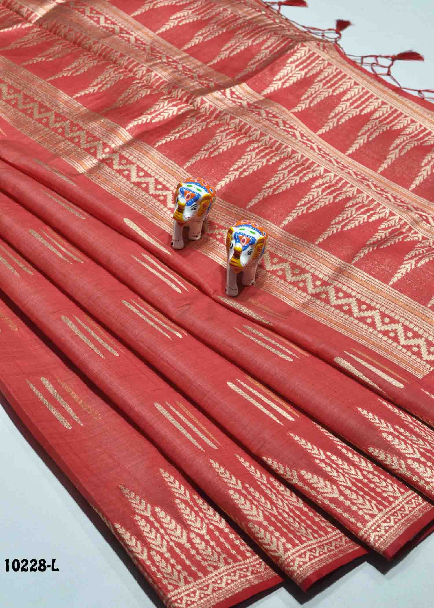 Hasini -10228-L Red Color Excellent Paani Silk Saree CM1307555 (LR2B)