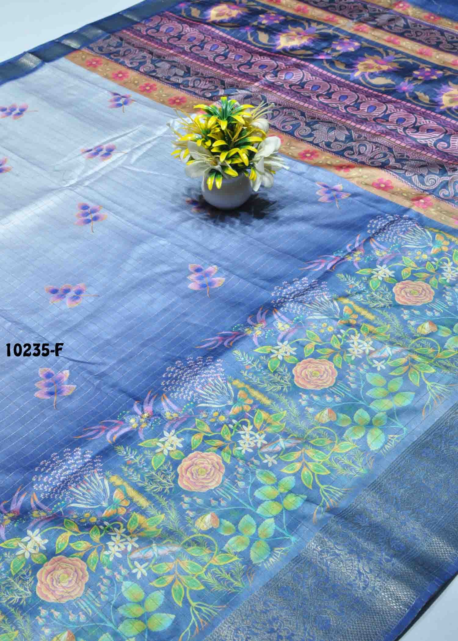 Varshini -10235-F DenimBlue Color Dola Silk Saree CM1305149 (LR6D)