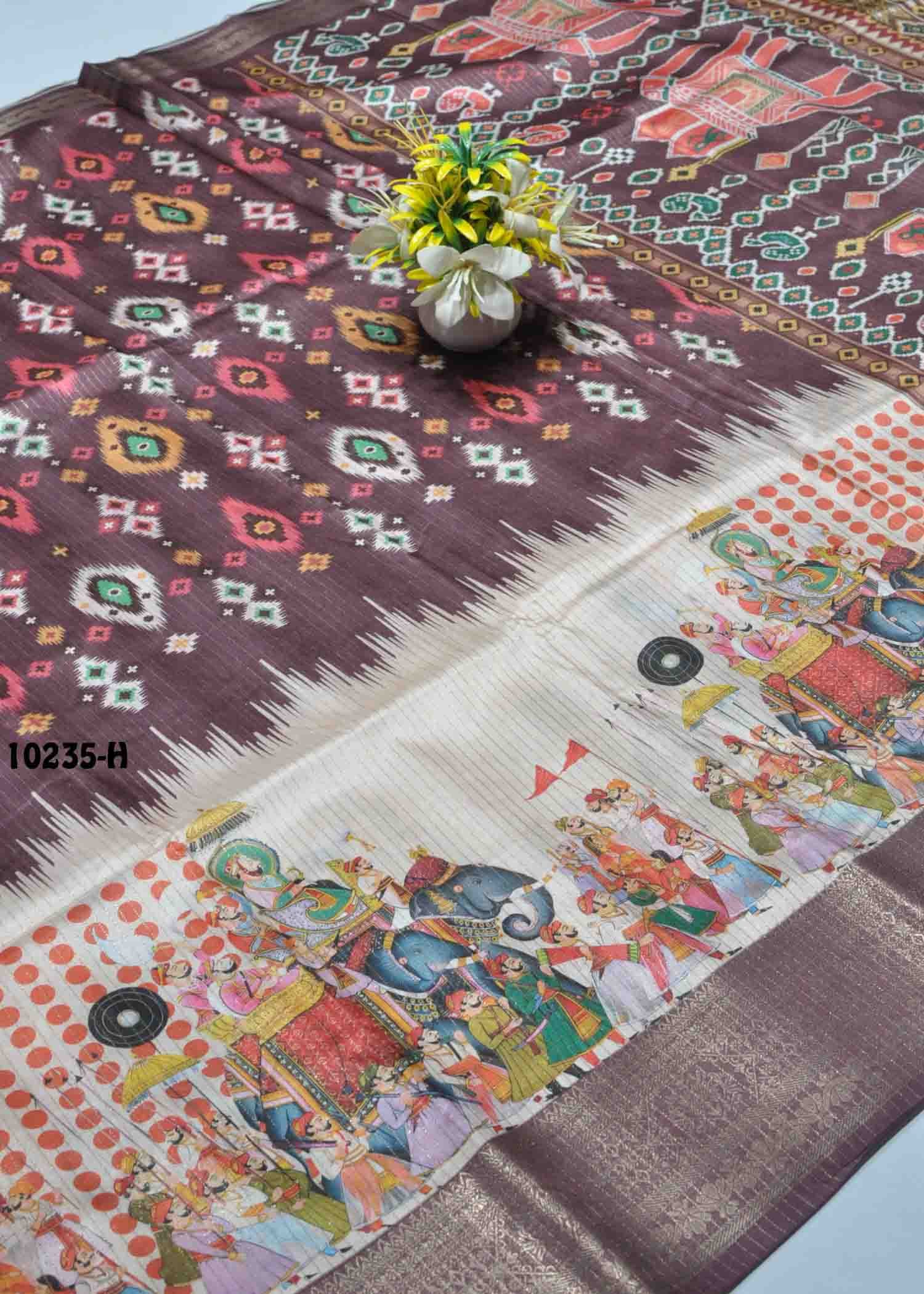 Ilakiya -10235-H HeatherPurple Color Dola Silk Saree CM1305149 (LR6D)