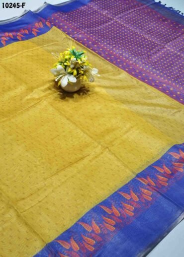 Isaiyozhi -10245-F   LemonYellow Color Elagance Fancy Cotton Saree CM1302090 [LR6C]