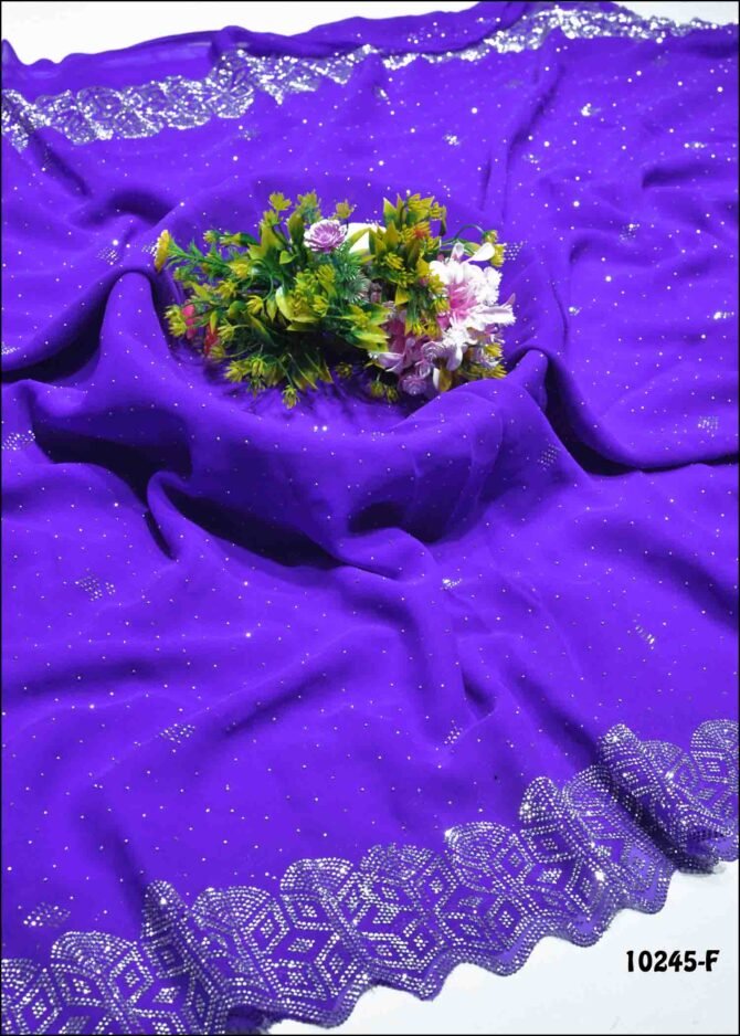 Kayal -10245-F  Lavender Color New Arrival Georgette Saree CM1271428 (RR10B)