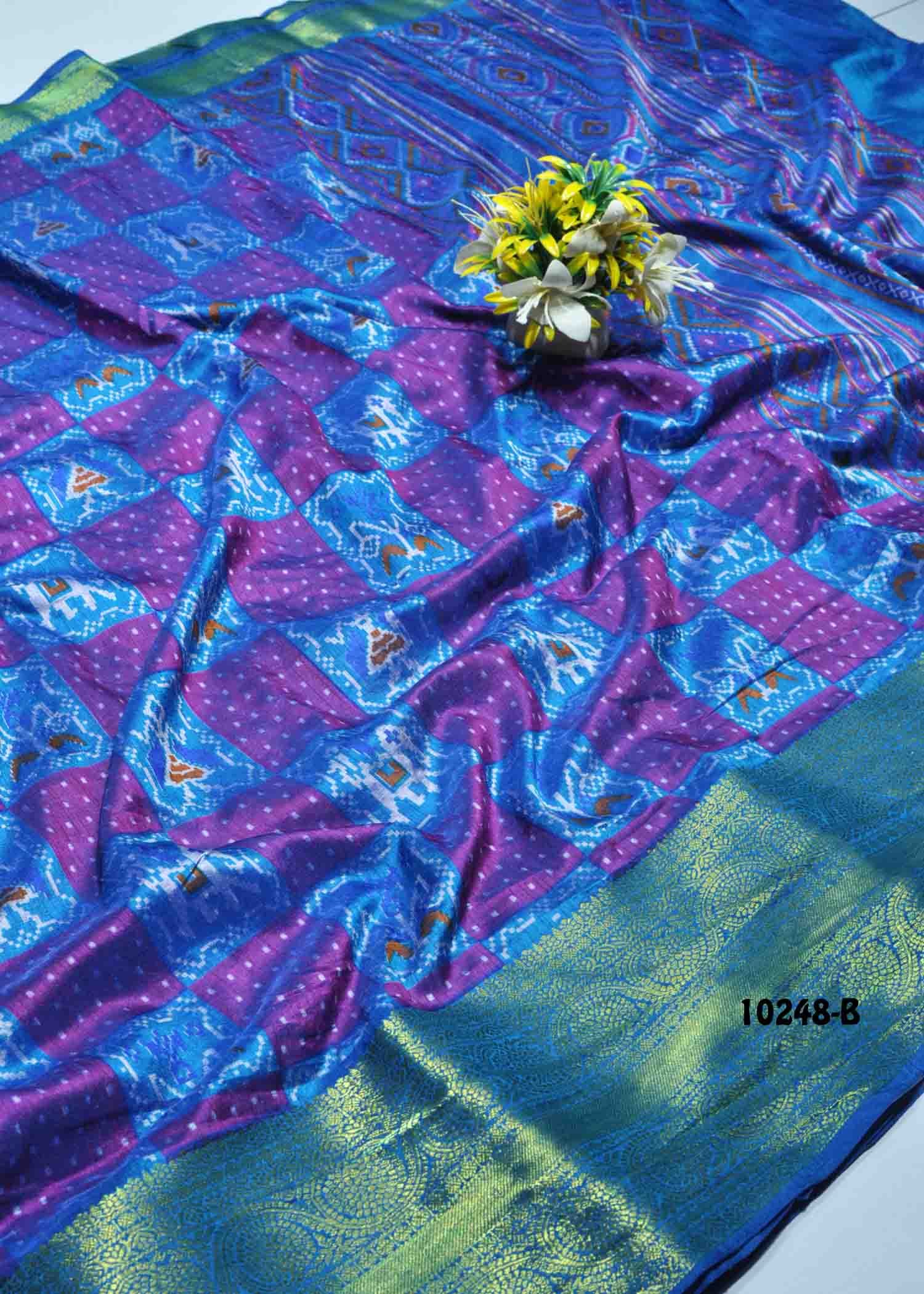 Sayuuri - 10248-B Purple Color Traditional Wear Pochampally Saree CM1303789 (LR3E)