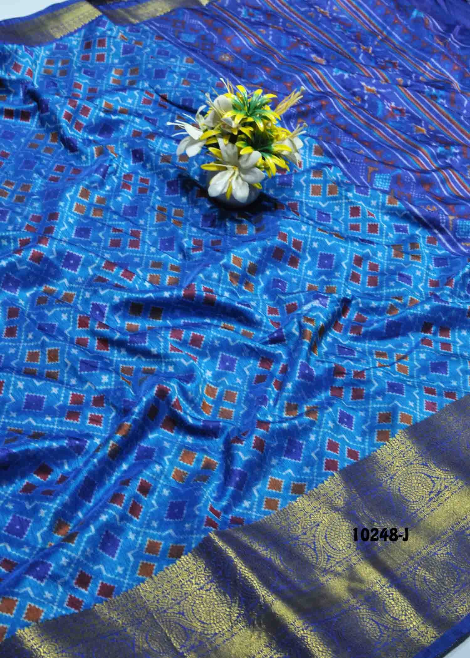 Sayuuri - 10248-J Blue Color Traditional Wear Pochampally Saree CM1303789 (LR3E)