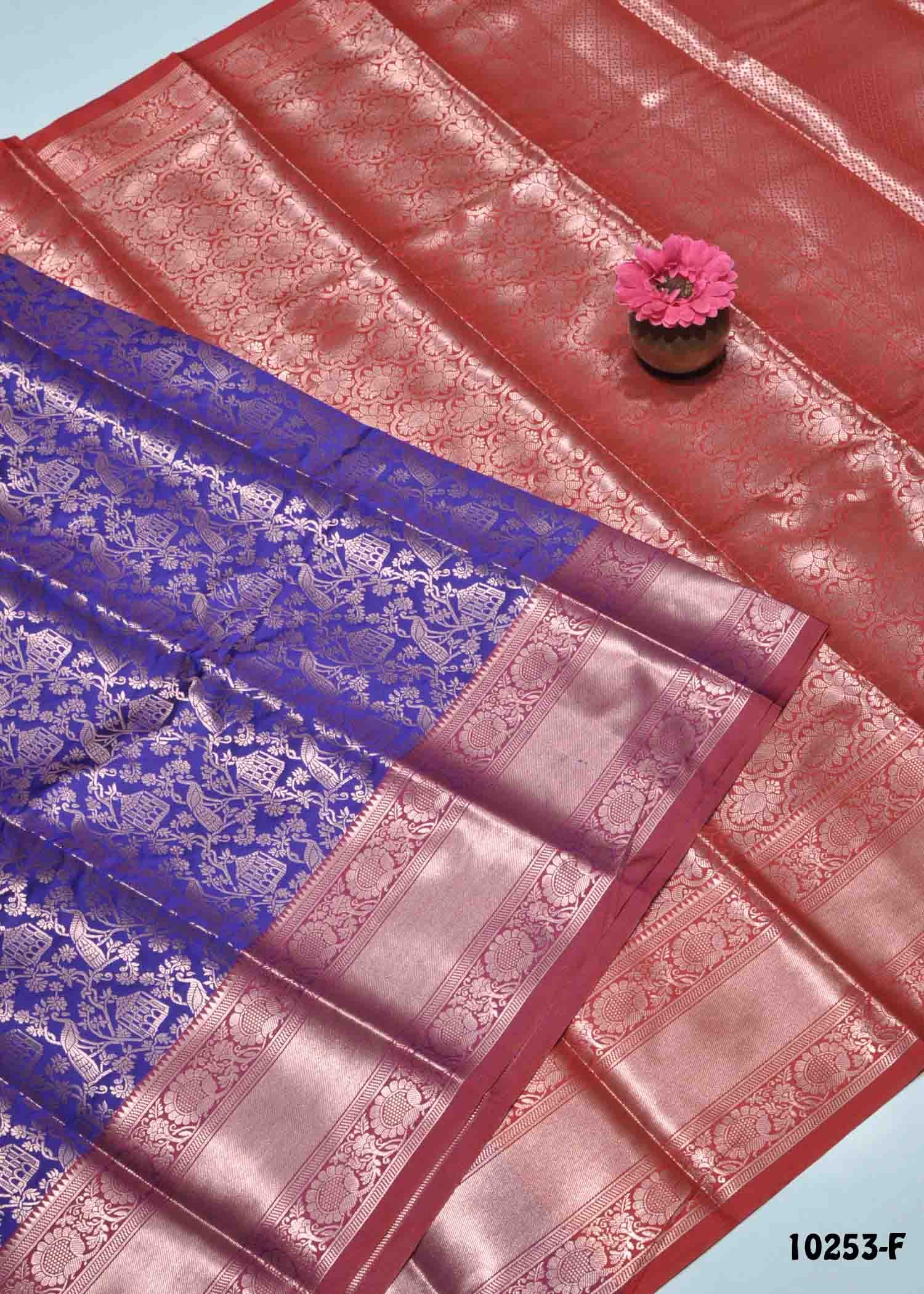 Aksara - 10253-F Violet Color Traditional Wear Banaras Silk Saree CM1305542 (LR3E)