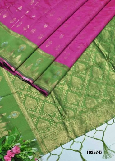 Saathvika - 10257-D  HotPink Color Traditional Wear Banaras Silk Saree CM1290709 (LR1D)
