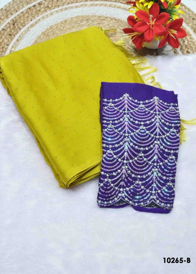 Thivitha -10265-B  LimeGreen Color New Arrival Georgette Chiffon Saree CM1297111 [RR8C]