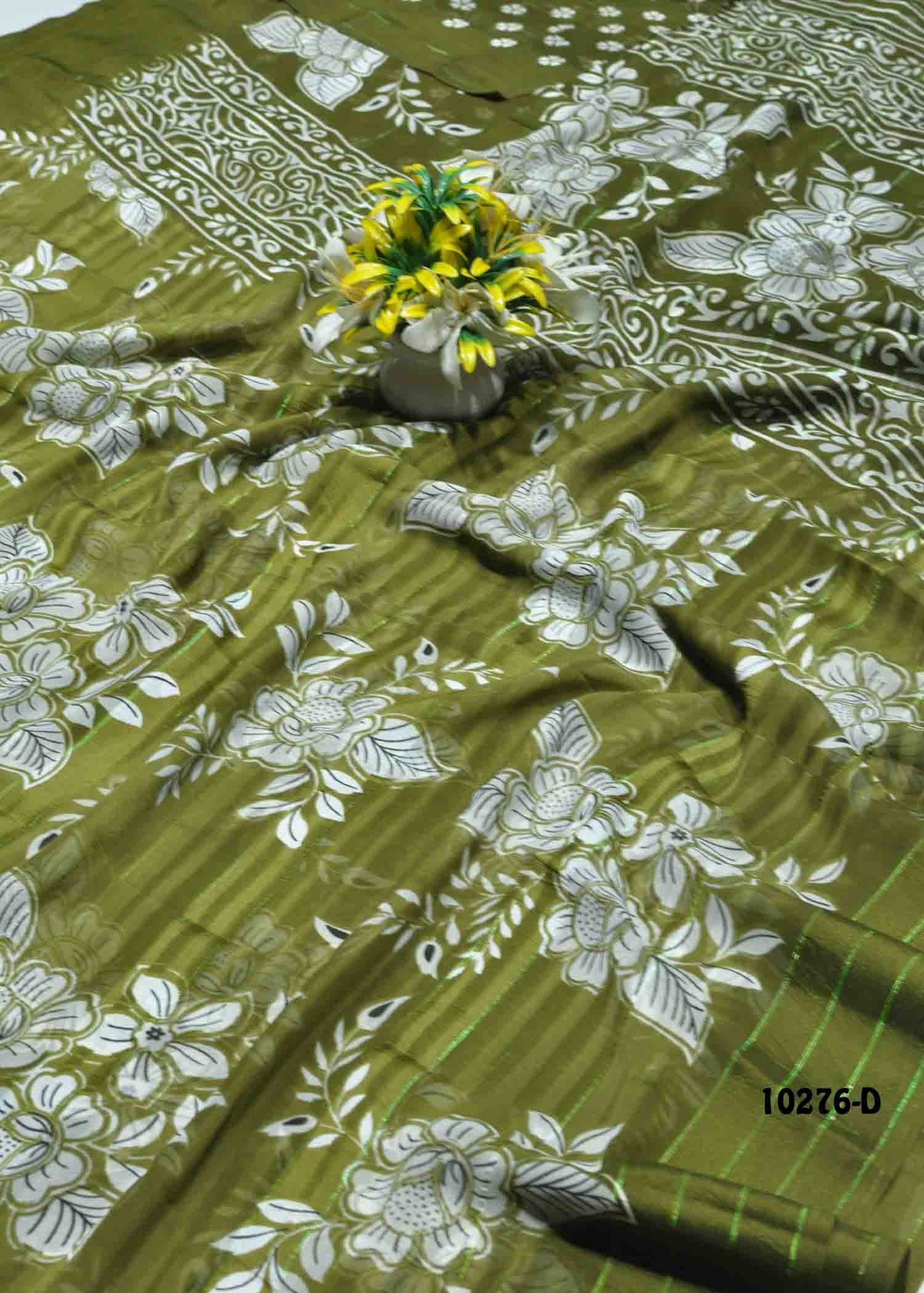 Kayalvizhi -10274-D FernGreen Color Simply Synthetic Saree CM1308441 (LR11D)