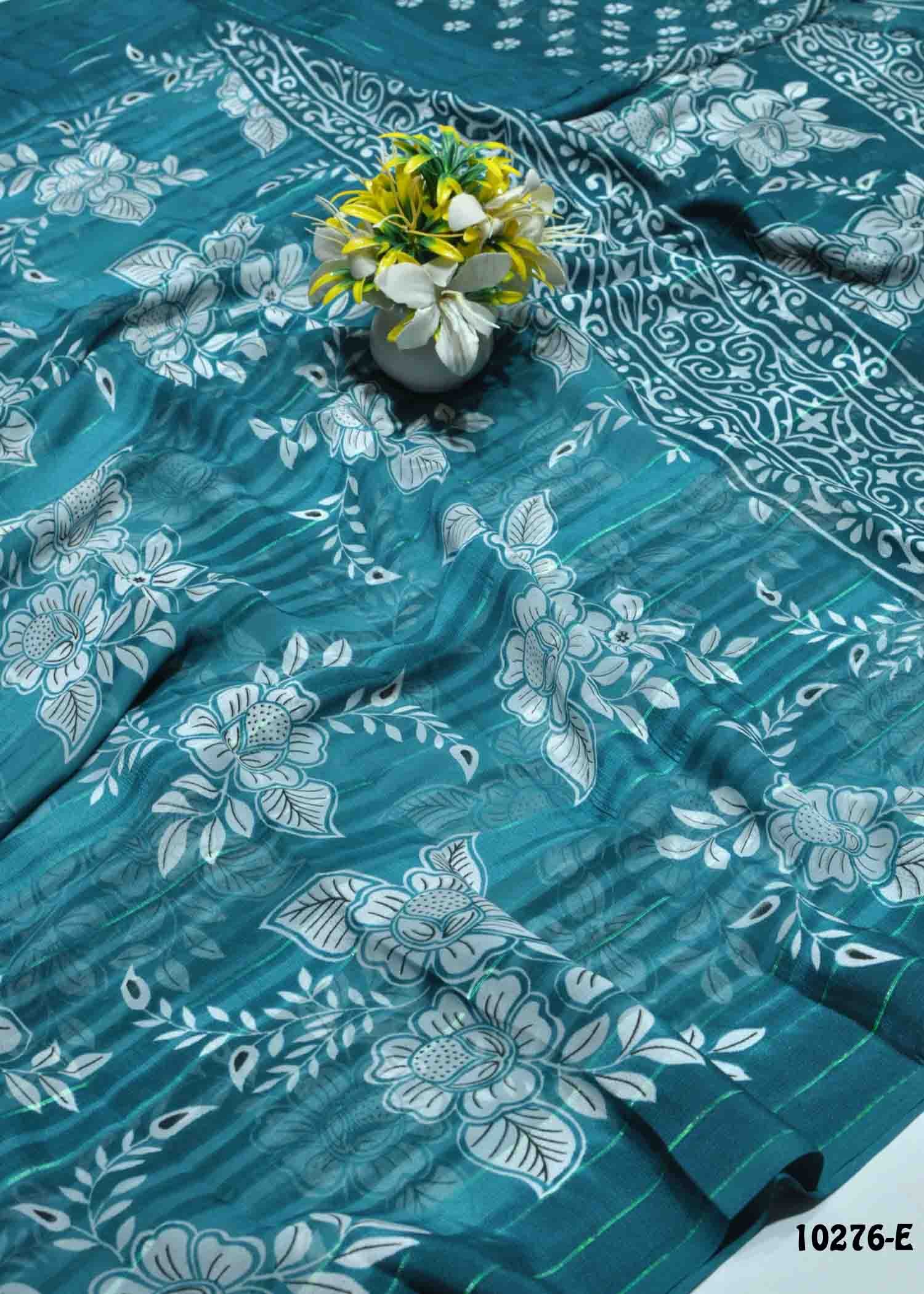 Kayalvizhi -10274-E PineBlue Color Simply Synthetic Saree CM1308441 (LR11D)