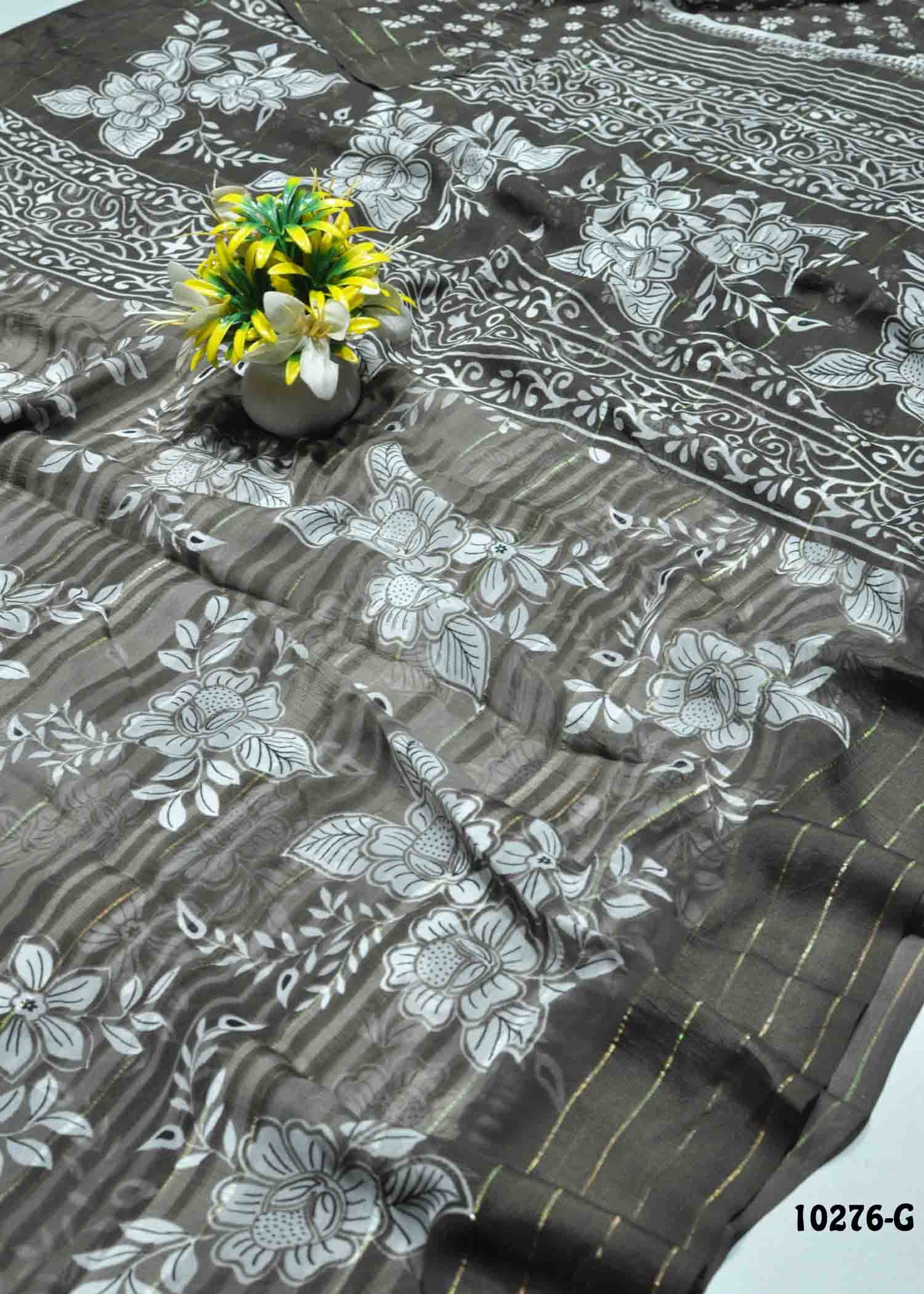 Kayalvizhi -10274-G CedarBrown Color Simply Synthetic Saree CM1308441 (LR11D)