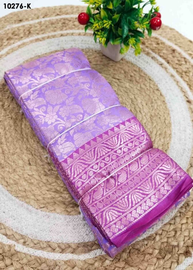 Asvitha - 10276-K  Lavender Color Excellent Lichi Silk Saree CM1284495 (RR2B)