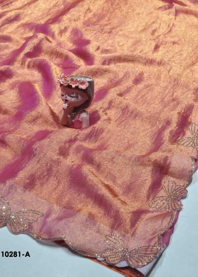Thivitha -10281-A  SalmonPink Color New Arrival Trending Space Silk Saree CM1292657 [RR8B]